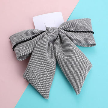 Simple Checkered Bowknot Hair Clip - YOYOSO PAKISTAN