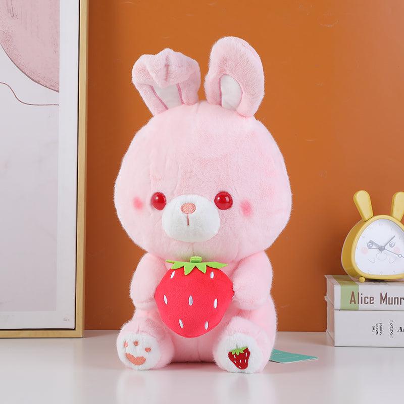 Sitting Strawberry Pink Bear Doll-30Cm (Plastic Eyes) - YOYOSO PAKISTAN
