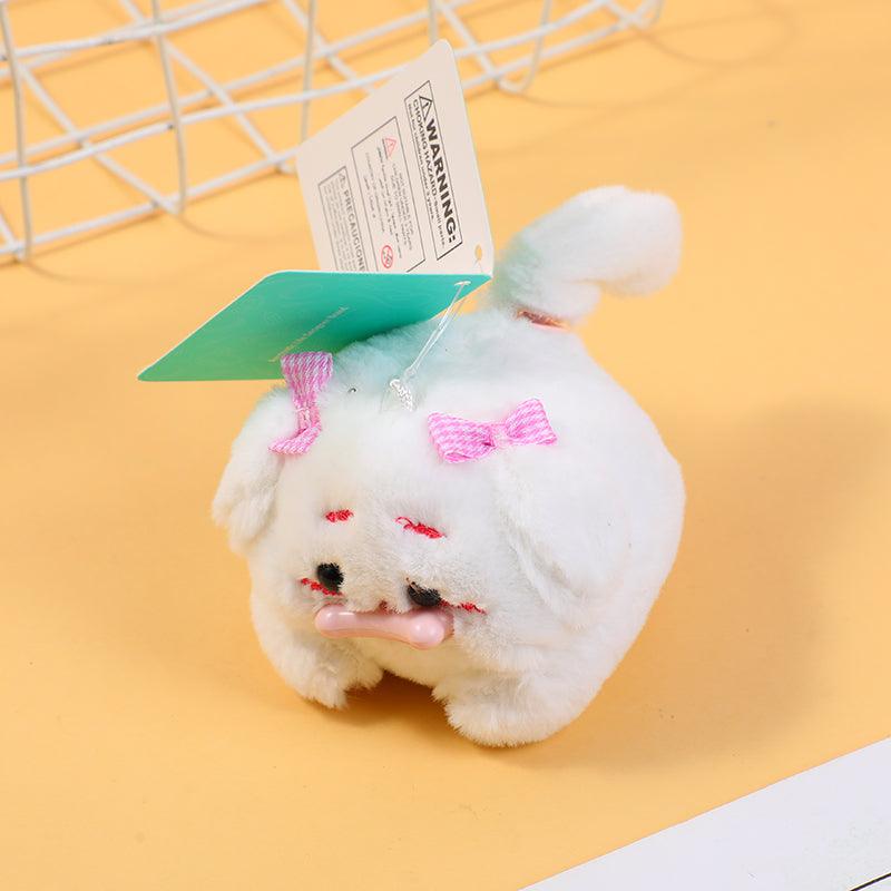 Wagging Tail White Puppy Toy-Q222 - YOYOSO PAKISTAN