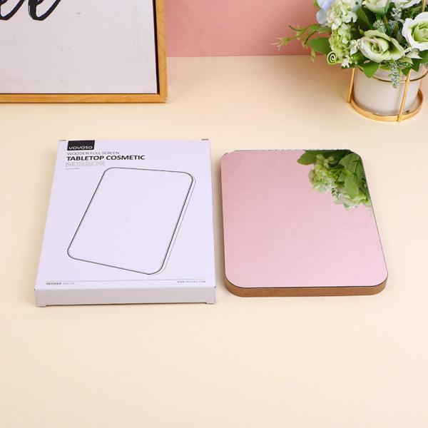 Wooden Full Screen Tabletop Cosmetic Mirror - YOYOSO PAKISTAN